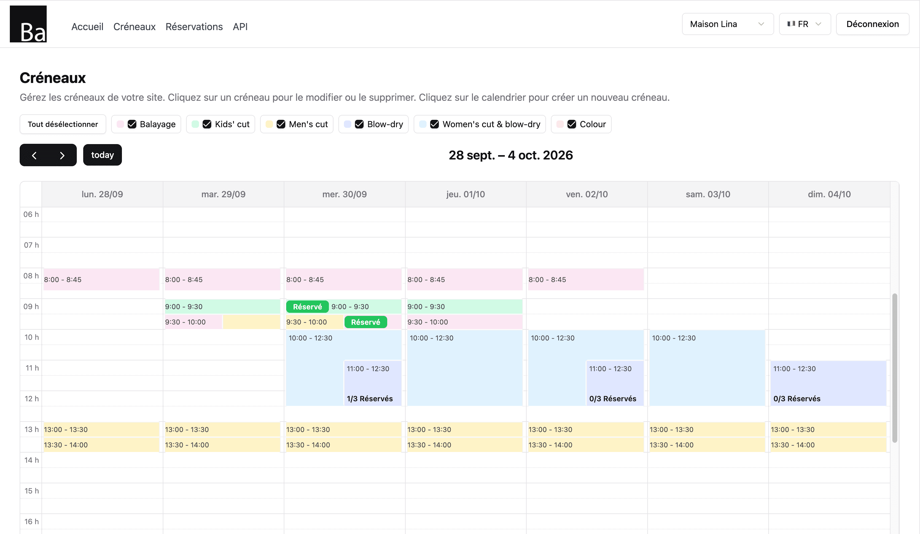 Your availability calendar on a computer